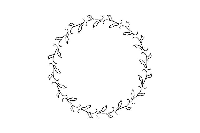 Botanical Circle Frame SVG SVG Masyafi Studio 