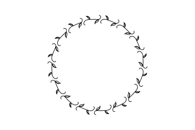 Botanical Circle Frame SVG SVG Masyafi Studio 
