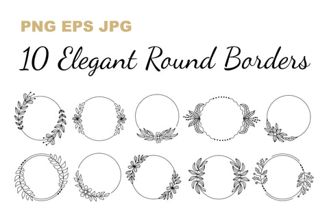 Botanical Circle Frames Sublimation Rin Green 