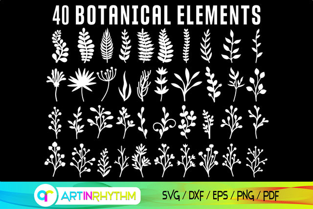 Botanical leaves svg bundle SVG Artinrhythm shop 