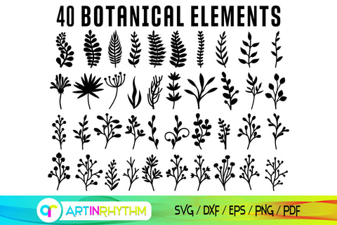 Botanical leaves svg bundle SVG Artinrhythm shop 