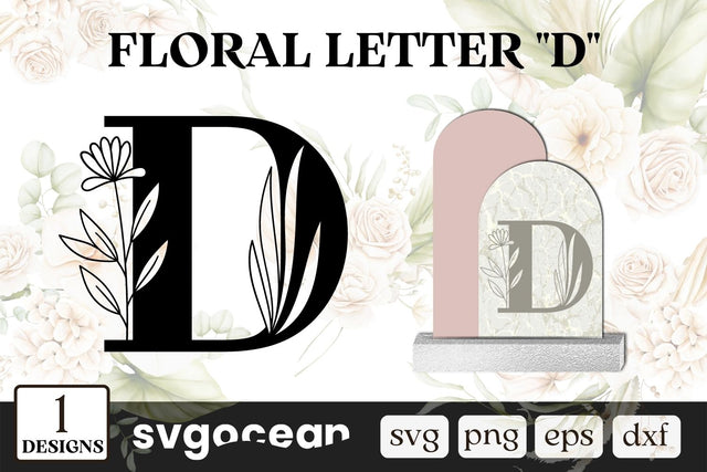 Botanical Letter D SVG SVG SvgOcean 