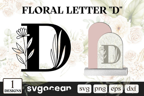 Botanical Letter D SVG SVG SvgOcean 