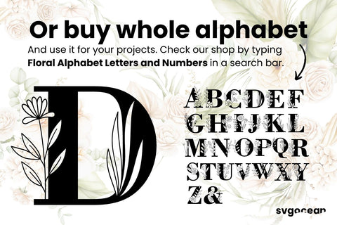 Botanical Letter D SVG SVG SvgOcean 