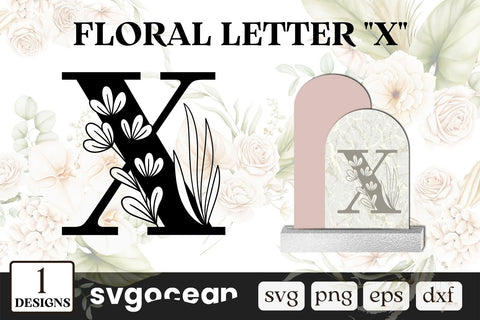 Botanical Letter X SVG SVG SvgOcean 