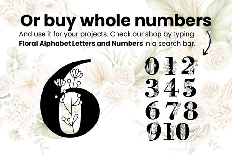 Botanical Number 6 SVG SvgOcean 