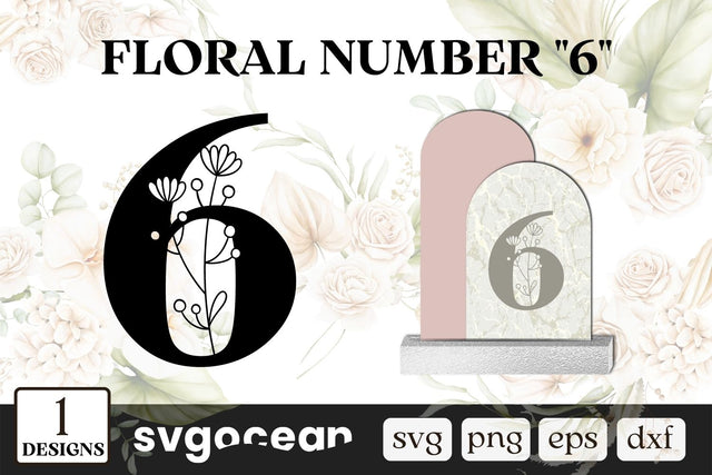 Botanical Number 6 SVG SvgOcean 