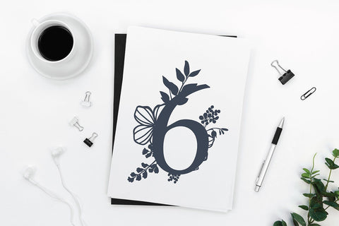 Botanical numbers Monogram Set 0-9 Svg cut file SVG DIYCUTTINGFILES 