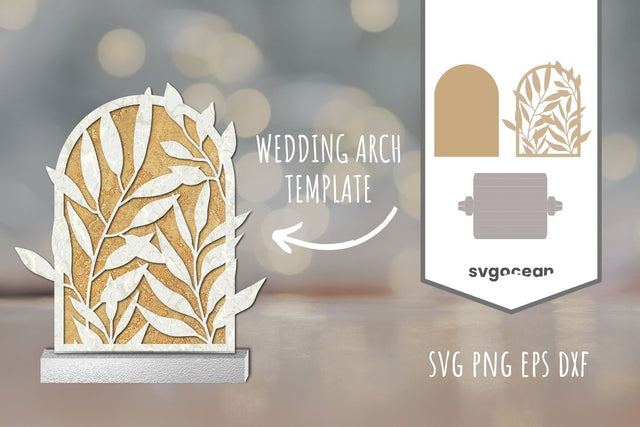Botanical Wedding Arch SVG 3D Paper SvgOcean 