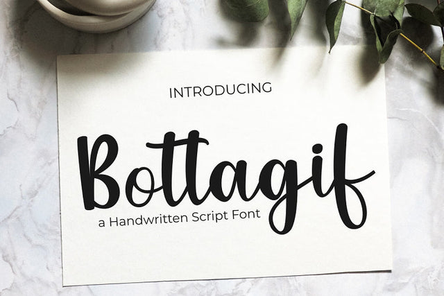 Bottagif Script Font Irvan Randi 