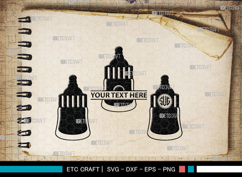 Bottle Bundle Monogram, Baby Bottle Silhouette, Baby Bottle SVG, Baby Nipples Svg, Pacifier Svg, Milk Bottle Svg, Newborn Svg, SB00010 SVG ETC Craft 