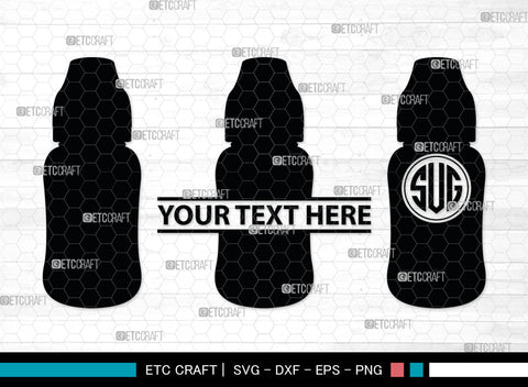Bottle Bundle Monogram, Baby Bottle Silhouette, Baby Bottle SVG, Baby Nipples Svg, Pacifier Svg, Milk Bottle Svg, Newborn Svg, SB00010 SVG ETC Craft 