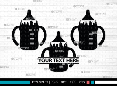 Bottle Bundle Monogram, Baby Bottle Silhouette, Baby Bottle SVG, Baby Nipples Svg, Pacifier Svg, Milk Bottle Svg, Newborn Svg, SB00010 SVG ETC Craft 