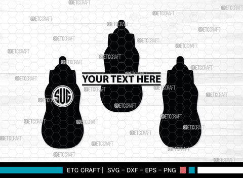 Bottle Bundle Monogram, Baby Bottle Silhouette, Baby Bottle SVG, Baby Nipples Svg, Pacifier Svg, Milk Bottle Svg, Newborn Svg, SB00010 SVG ETC Craft 
