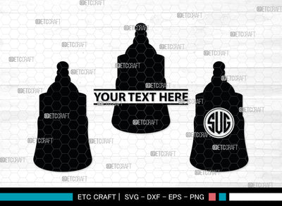Bottle Bundle Monogram, Baby Bottle Silhouette, Baby Bottle SVG, Baby Nipples Svg, Pacifier Svg, Milk Bottle Svg, Newborn Svg, SB00010 SVG ETC Craft 