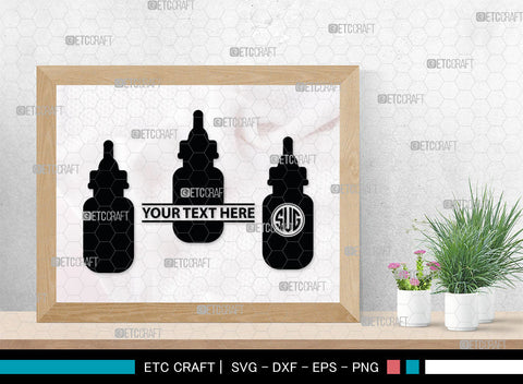 Bottle Bundle Monogram, Baby Bottle Silhouette, Baby Bottle SVG, Baby Nipples Svg, Pacifier Svg, Milk Bottle Svg, Newborn Svg, SB00010 SVG ETC Craft 