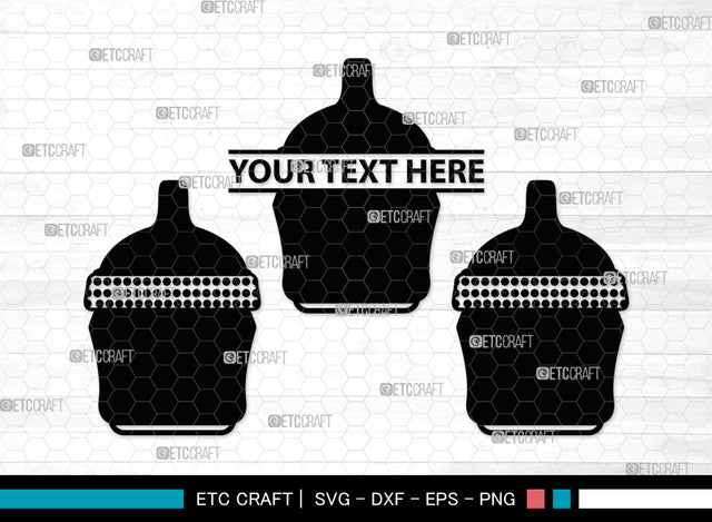 Bottle Bundle Monogram, Baby Bottle Silhouette, Baby Bottle SVG, Baby Nipples Svg, Pacifier Svg, Milk Bottle Svg, Newborn Svg, SB00010 SVG ETC Craft 