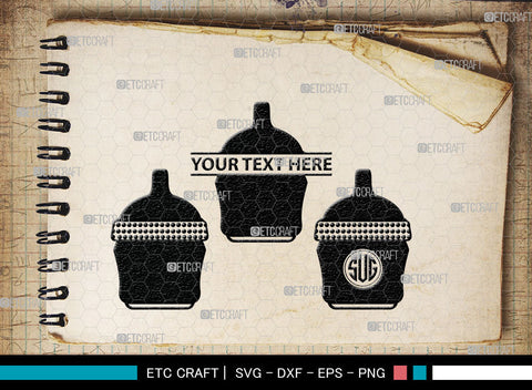 Bottle Bundle Monogram, Baby Bottle Silhouette, Baby Bottle SVG, Baby Nipples Svg, Pacifier Svg, Milk Bottle Svg, Newborn Svg, SB00010 SVG ETC Craft 