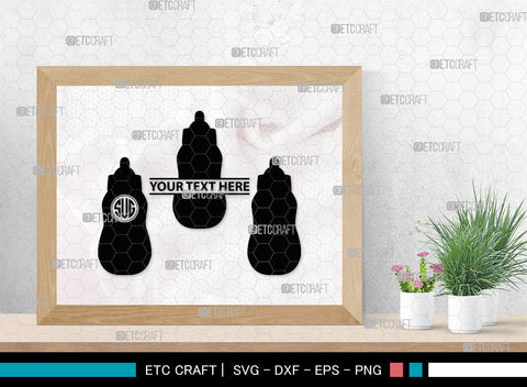 Bottle Bundle Monogram, Baby Bottle Silhouette, Baby Bottle SVG, Baby Nipples Svg, Pacifier Svg, Milk Bottle Svg, Newborn Svg, SB00010 SVG ETC Craft 