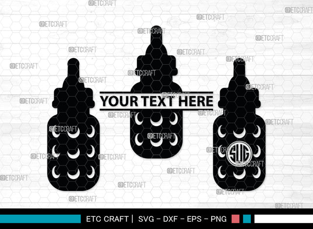 Bottle Bundle Monogram, Baby Bottle Silhouette, Baby Bottle SVG, Baby Nipples Svg, Pacifier Svg, Milk Bottle Svg, Newborn Svg, SB00010 SVG ETC Craft 
