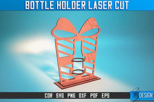 Bottle Holder Laser Cut SVG | Bottle Holder SVG Design | CNC Files SVG Fly Design 
