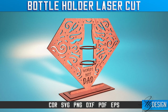 Bottle Holder Laser Cut SVG | Bottle Holder SVG Design | CNC Files SVG Fly Design 