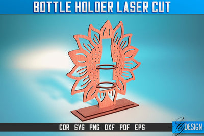 Bottle Holder Laser Cut SVG | Bottle Holder SVG Design | CNC Files SVG Fly Design 