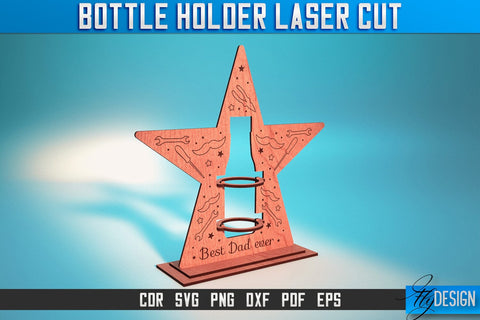 Bottle Holder Laser Cut SVG | Bottle Holder SVG Design | CNC Files SVG Fly Design 