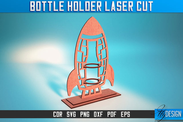 Bottle Holder Laser Cut SVG | Bottle Holder SVG Design | CNC Files SVG Fly Design 