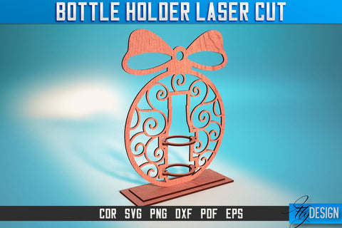 Bottle Holder Laser Cut SVG | Bottle Holder SVG Design | CNC Files SVG Fly Design 