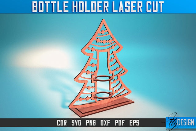 Bottle Holder Laser Cut SVG | Bottle Holder SVG Design | CNC Files SVG Fly Design 