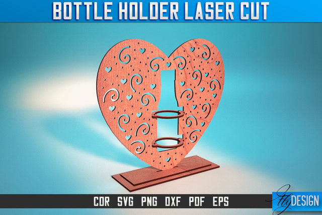 Bottle Holder Laser Cut SVG | Bottle Holder SVG Design | CNC Files SVG Fly Design 