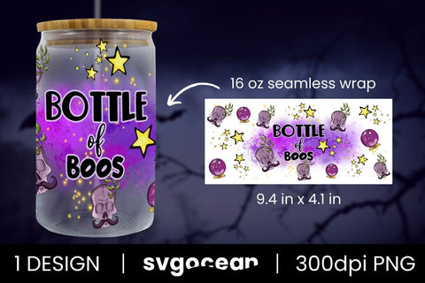 Bottle Of Boos Can Glass PNG Sublimation SvgOcean 