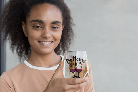 Bottom Up Wine Saying Svg,Wine Svg, Wine Lovers,Wine Decal,Wine Sayings,Wine Glass,Drinking,Cricut Cut File ,Funny Wine Quote,Liquid therapy SVG NextArtWorks 