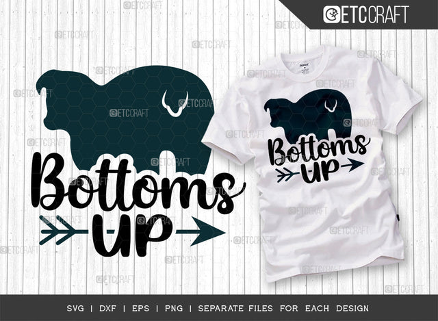 Bottoms Up SVG Cut File | Dog Lover Svg | Pet Svg | Dog Bandana Svg | Dog Butt Svg | Corgi Svg | Dogs Quote Design SVG ETC Craft 