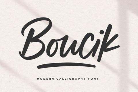 Boucik Modern Calligraphy Font Font Balpirick 