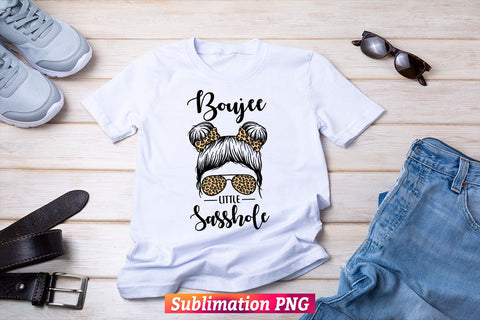 Boujee little sasshole Space Buns T-shirt Design in Sublimation Png Printable Files. SVG DesignDestine 