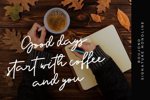 Boujond Signature Monoline Font Creatype Studio 