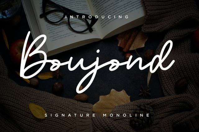 Boujond Signature Monoline Font Creatype Studio 