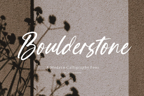 Boulderstone Modern Calligraphy Font Font Letterative 