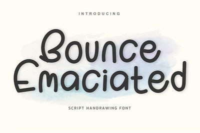 Bounce Emaciated Font twinletter 