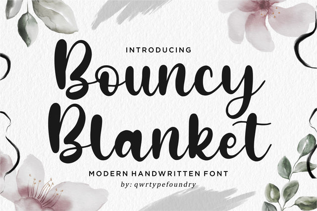 Bouncy Blanket Font Qwrtype Foundry 