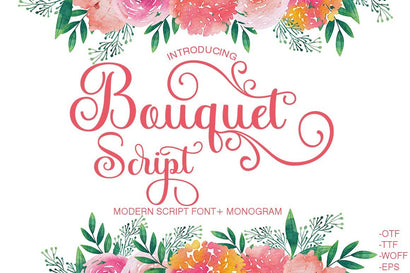 Bouquet Script+Monogram Font Poen1983 