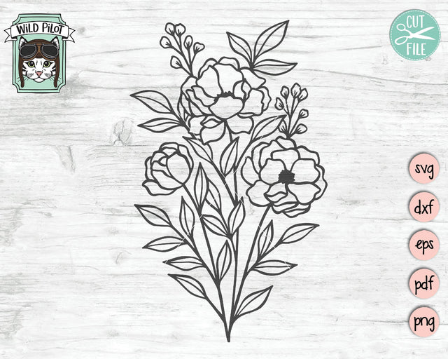 Bouquet SVG Cut File SVG Wild Pilot 
