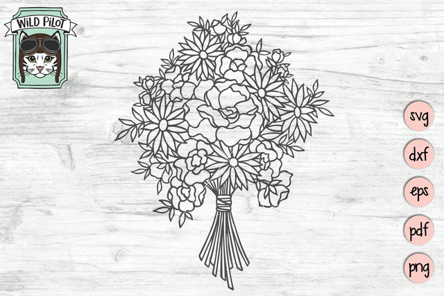 Bouquet SVG Cut File SVG Wild Pilot 