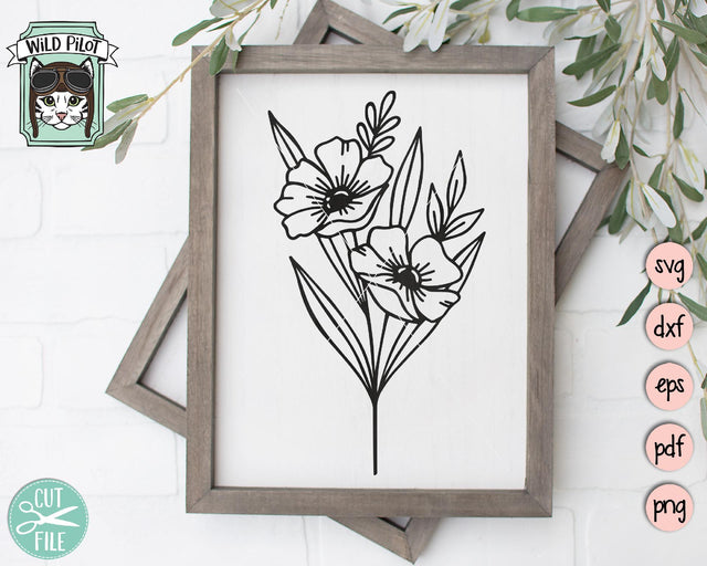 Bouquet SVG Cut File SVG Wild Pilot 