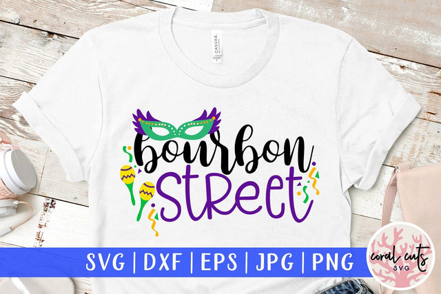 Bourbon Street - Mardi Gras SVG EPS DXF PNG SVG CoralCutsSVG 