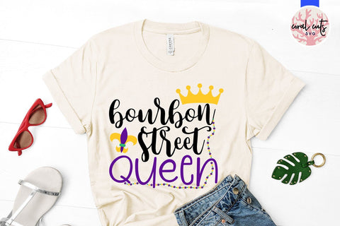 Bourbon Street Queen - Mardi Gras SVG EPS DXF PNG SVG CoralCutsSVG 