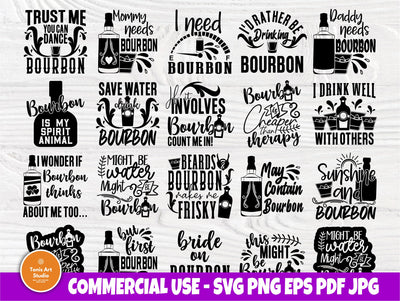 Bourbon SVG Bundle, Drinking Svg, Cricut Cut Files SVG TonisArtStudio 