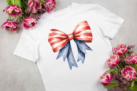 Bow 4th of July Sublimation Clipart bundle Sublimation Regulrcrative 